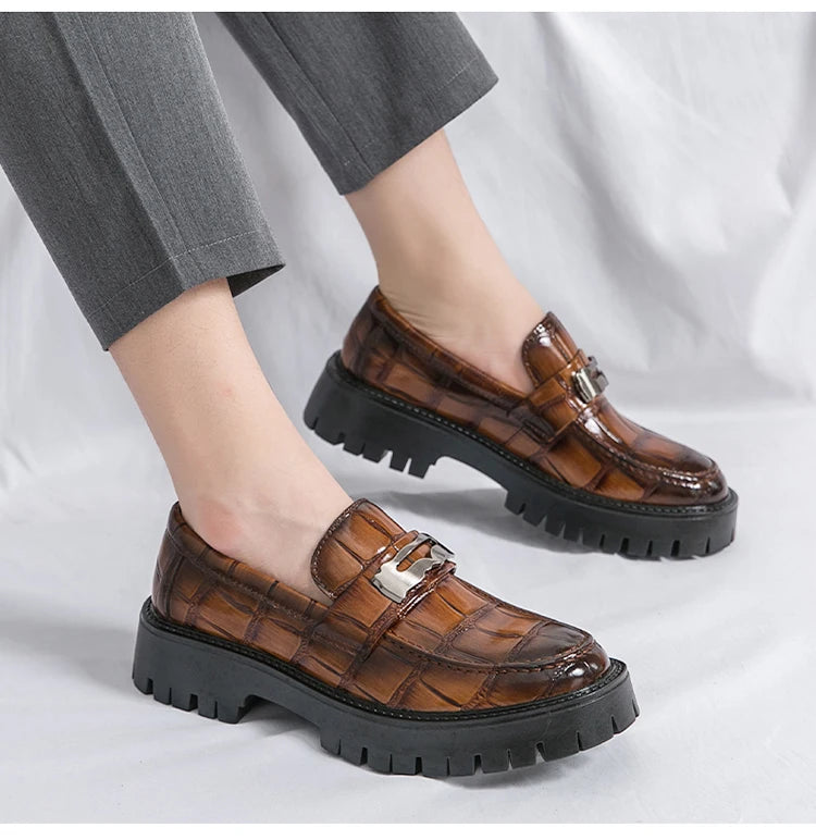 STRONGSHEN Casual Leather Loafers