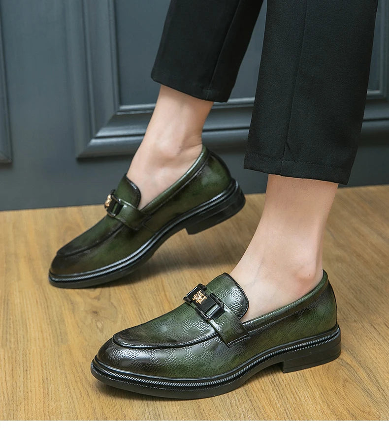 Leather British Style Casual Slip-on Breathable Loafers