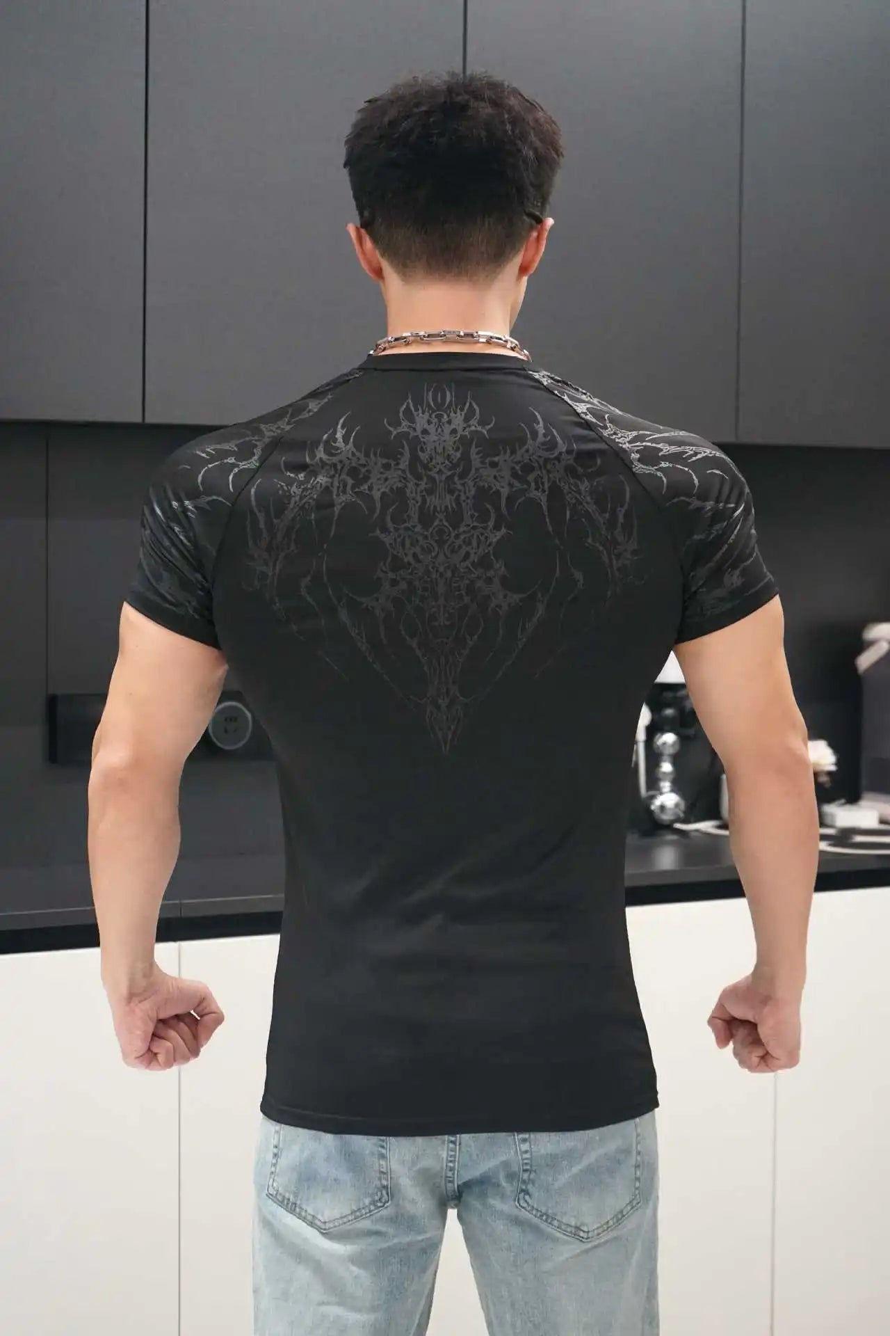 Short Sleeved Fitness Quick Drying Tight T-shirt