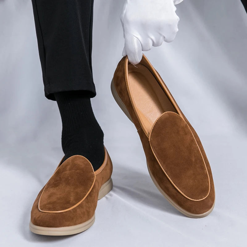 British Style Suede Casual Breathable Slip-on Loafers