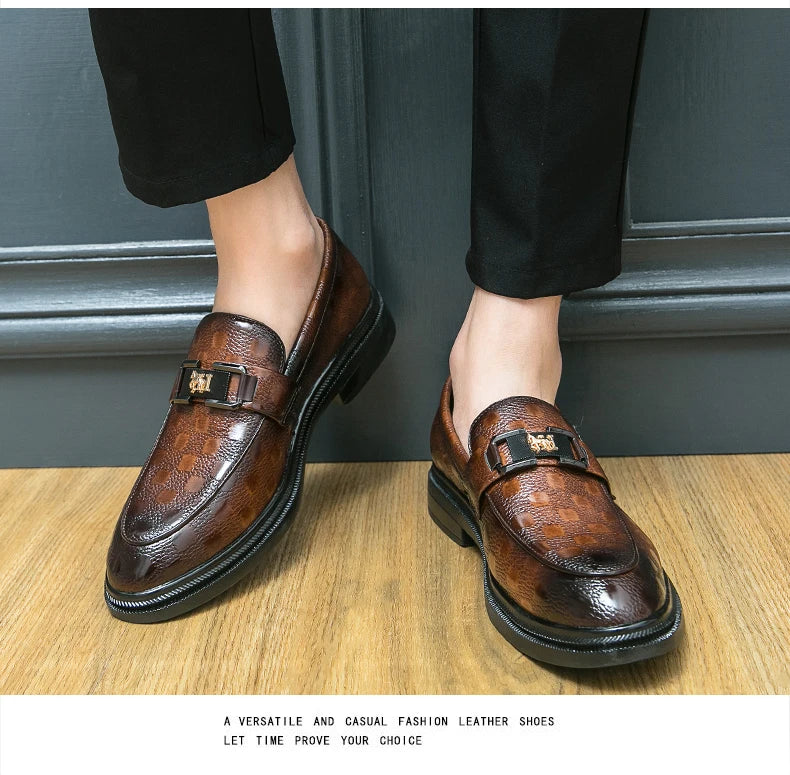Leather British Style Casual Slip-on Breathable Loafers