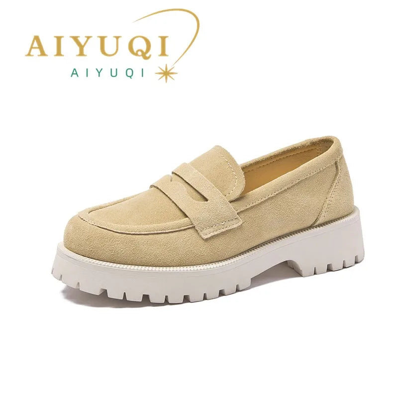 AIYUQI  British Style Genuine Leather Loafer