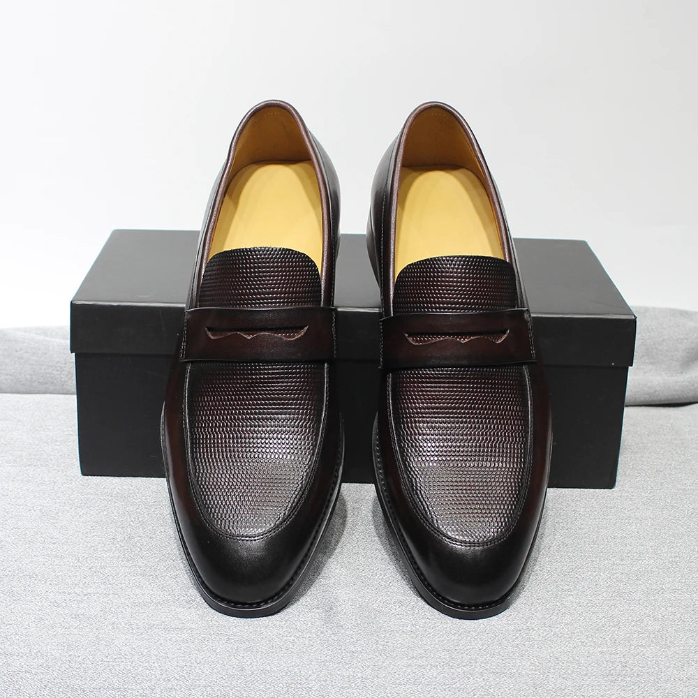 Italian Slip-On Genuine Leather Penny Loafers