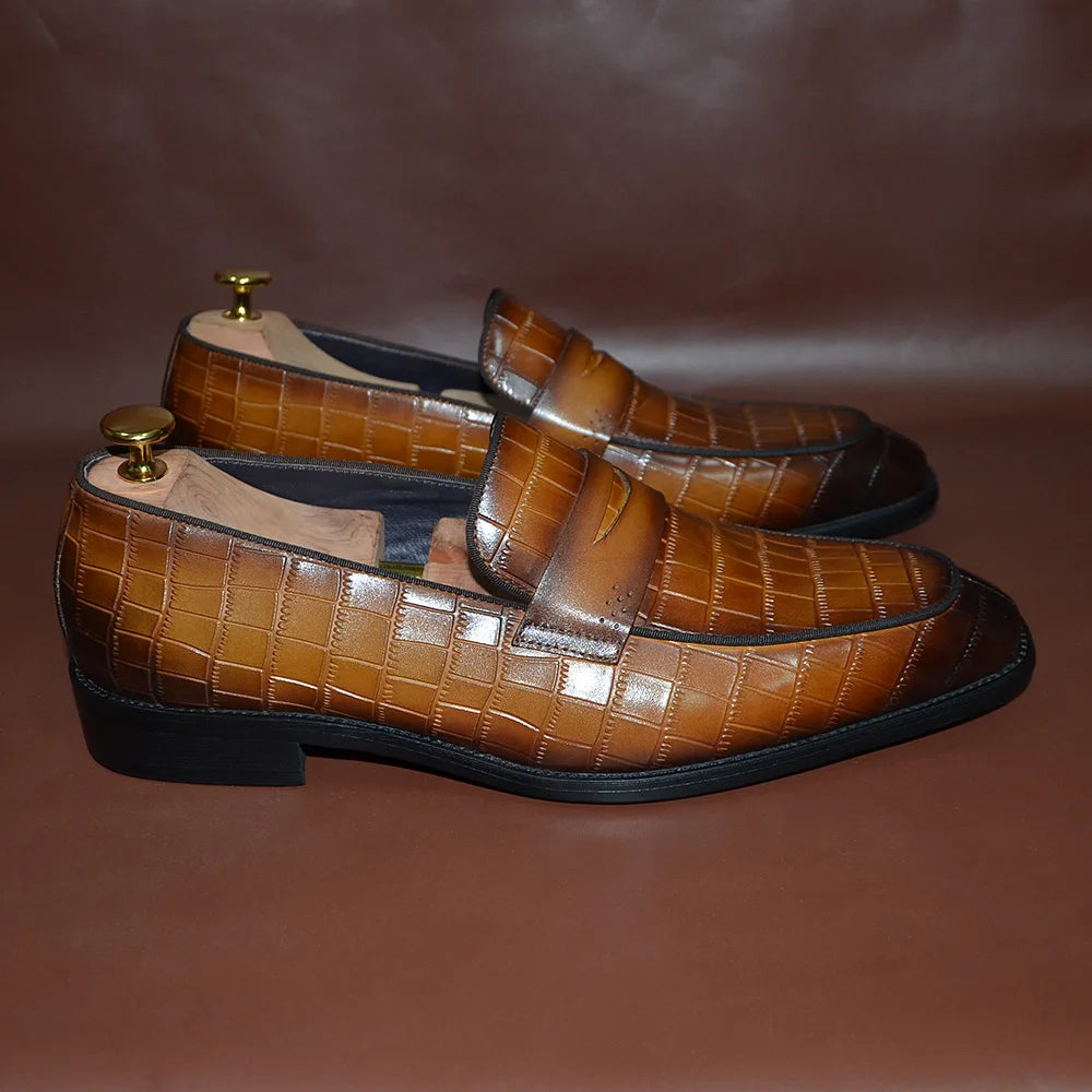 Classic Handmade Italian Style Genuine Cow Leather Penny Loafer