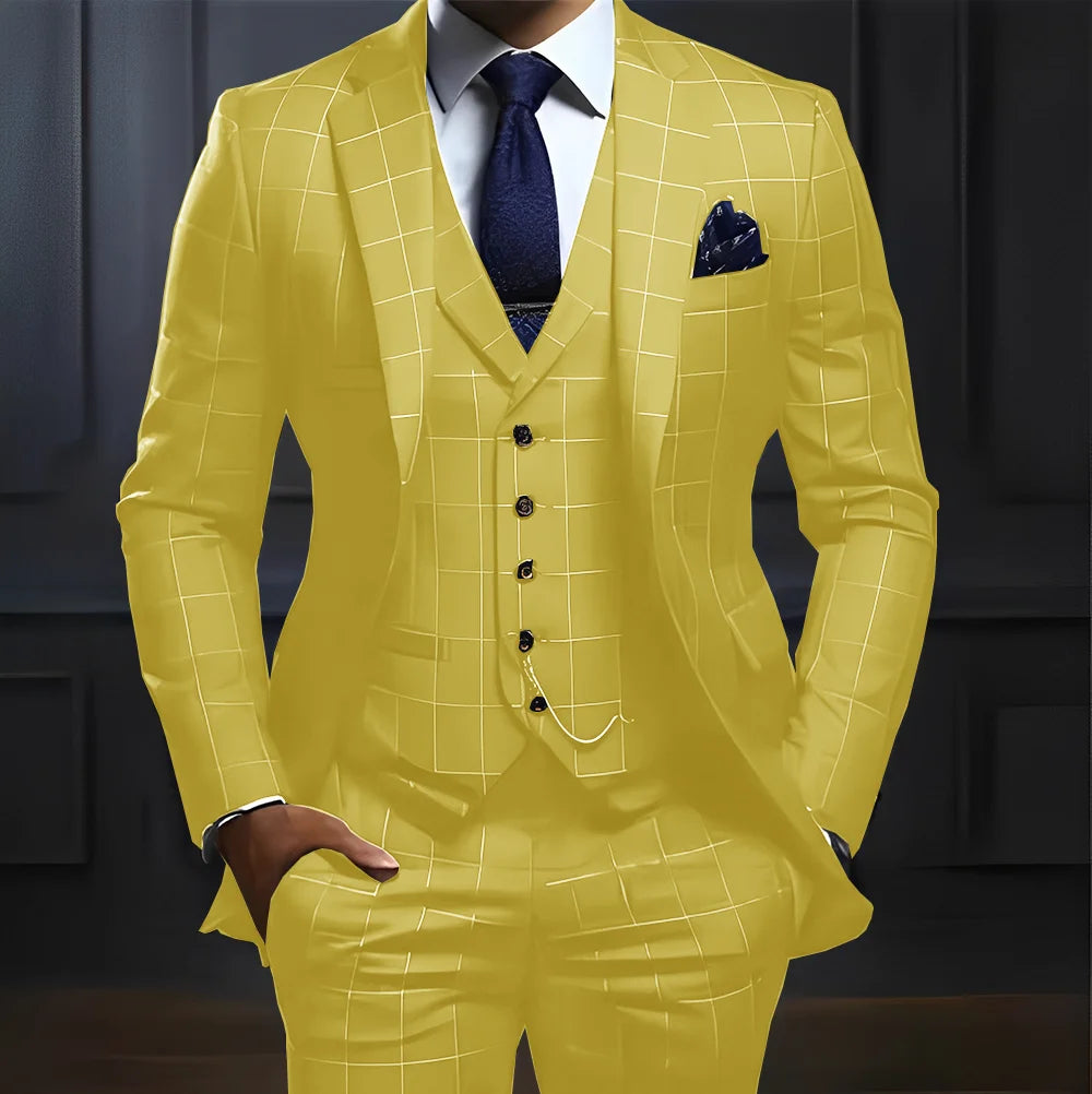 3 piece Formal Business Work Tuxedo Custom Color