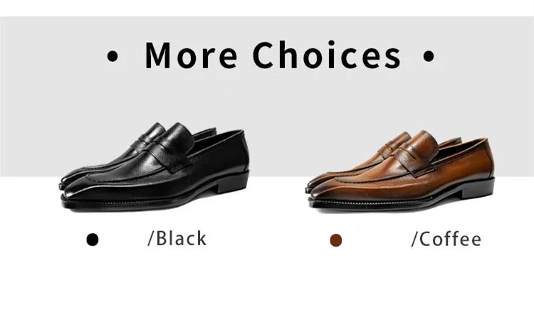 Genuine Leather Mens Slip On Loafers