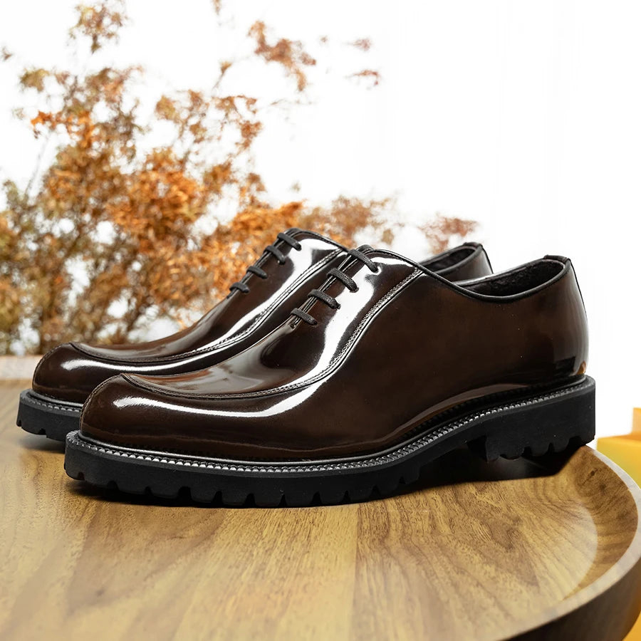 Hanmce Genuine Leather Breathable Oxfords