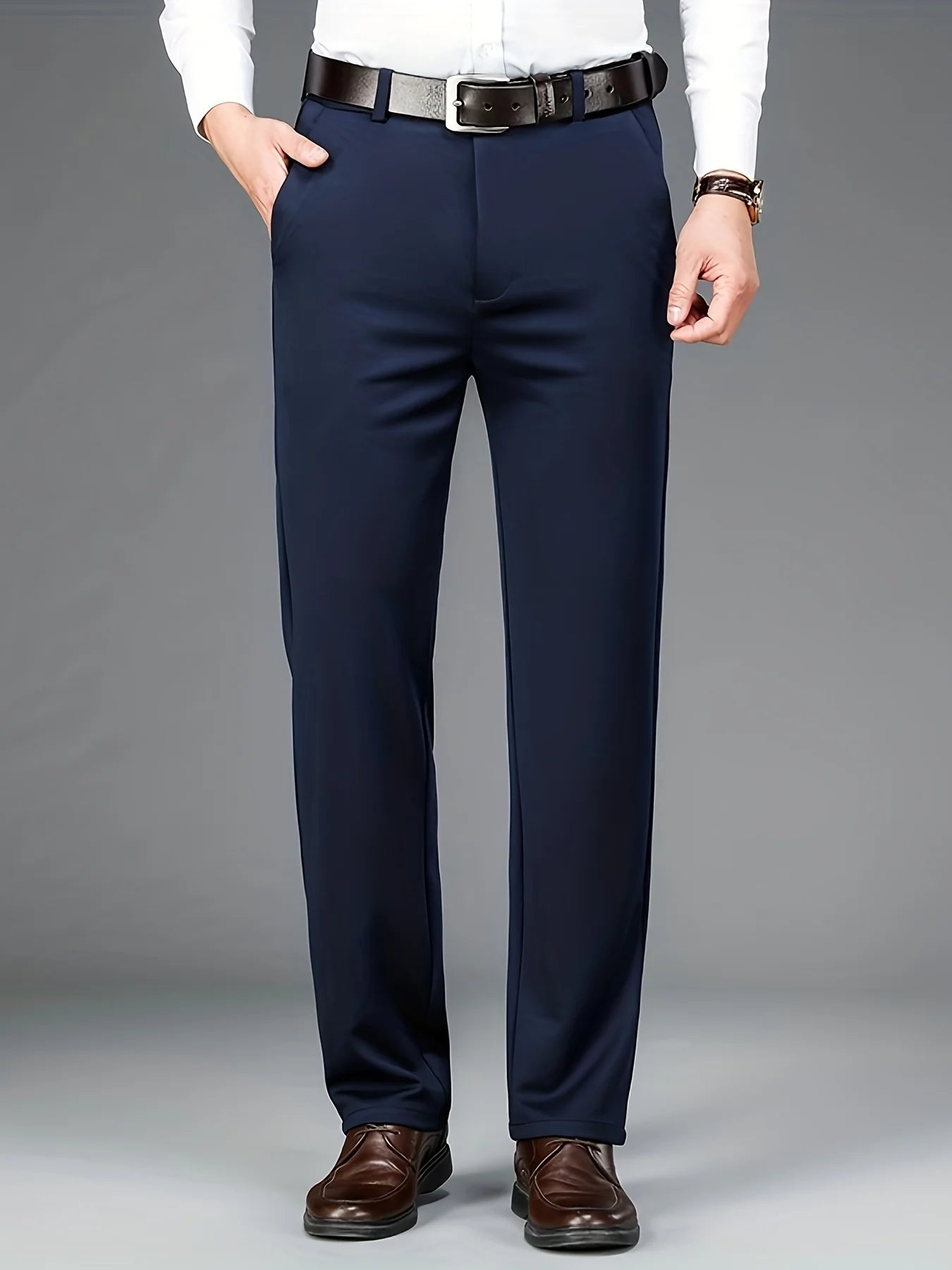 Classic Solid Color Trousers