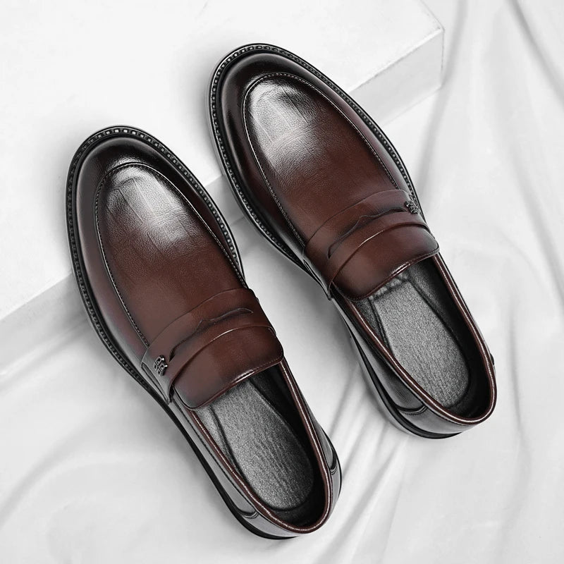 Italian Handmade Genuine Leather Slip-on Loafers