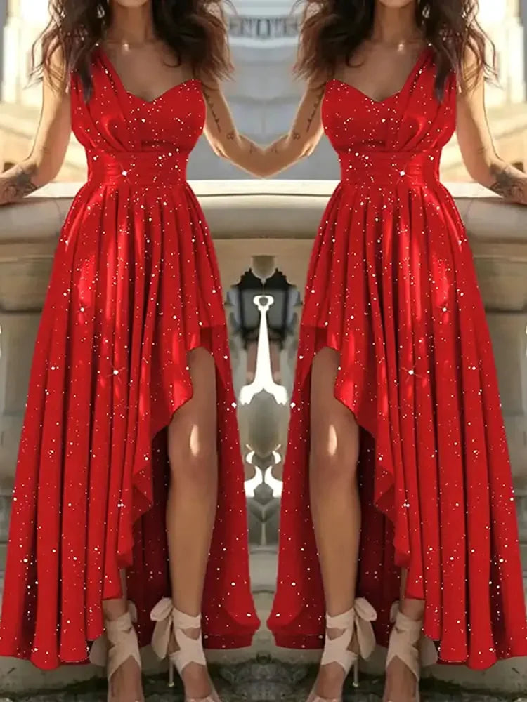 Sexy Elegant Red Cocktail Evening Dresses