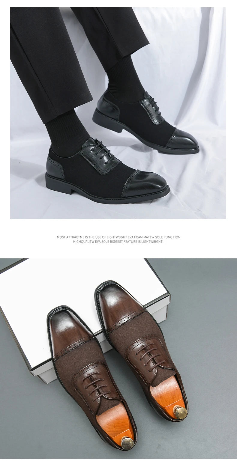 Retro Carved Lace-up Brogue Casual Oxfords