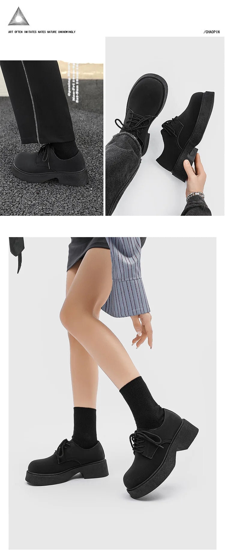 Classic British-Style Round-Toe Youth Streetwear Leather Shoes