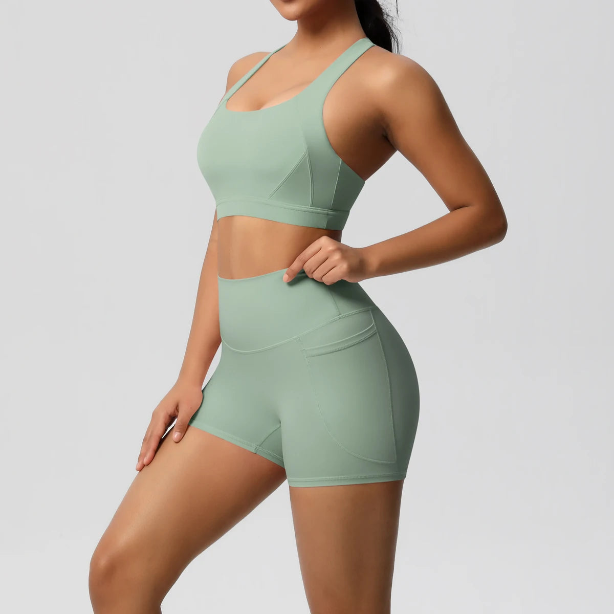 2PCS Sportswear With Pockets Yoga Set