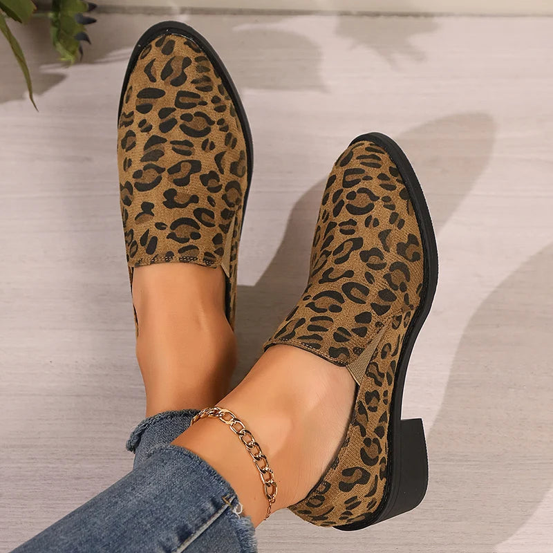 Leopard Print Penny Loafers