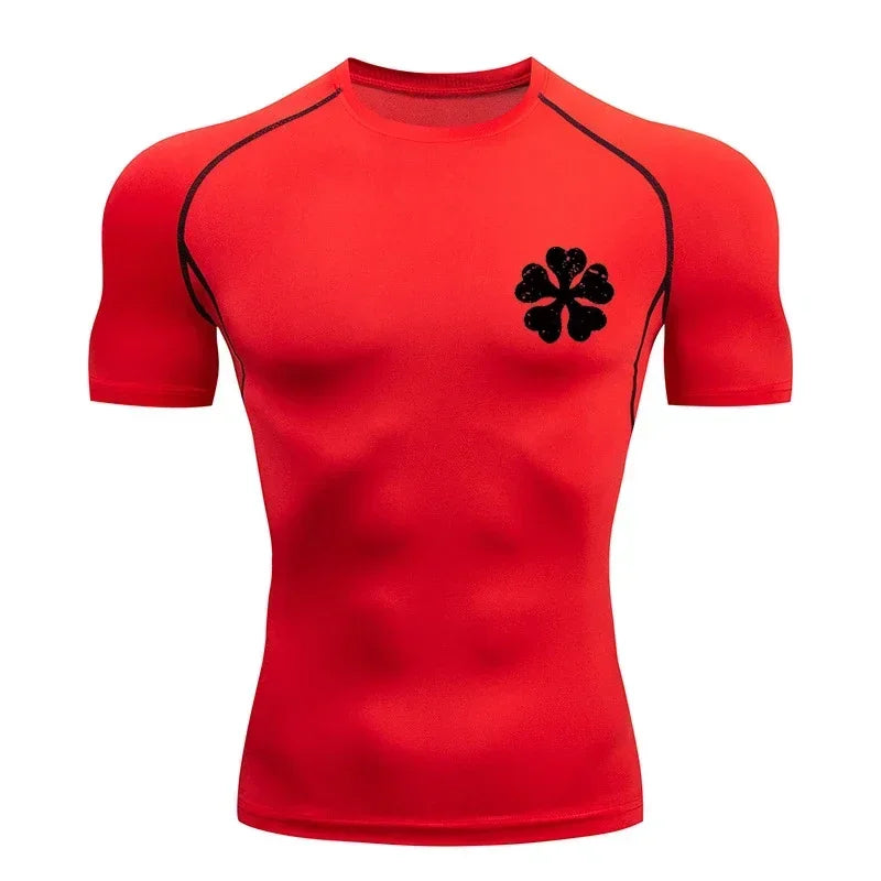 Bull Print Athletic Quick Dry Compression Shirts T-Shirts