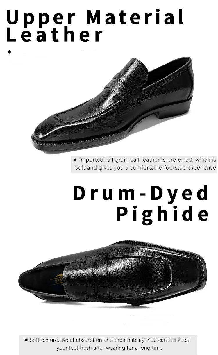 Genuine Leather Mens Slip On Loafers