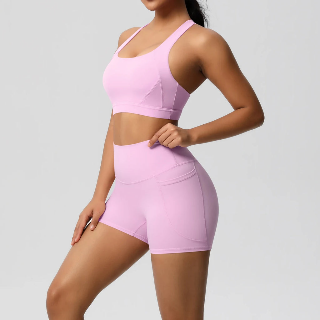 2PCS Sportswear With Pockets Yoga Set