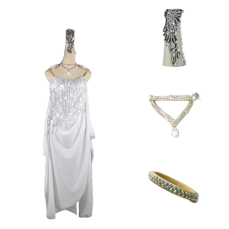 Pretty White Dress and Ornaments