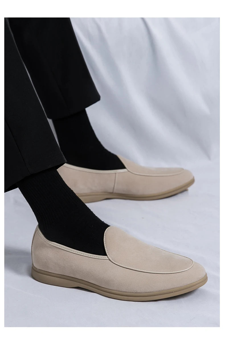 British Style Suede Casual Breathable Slip-on Loafers