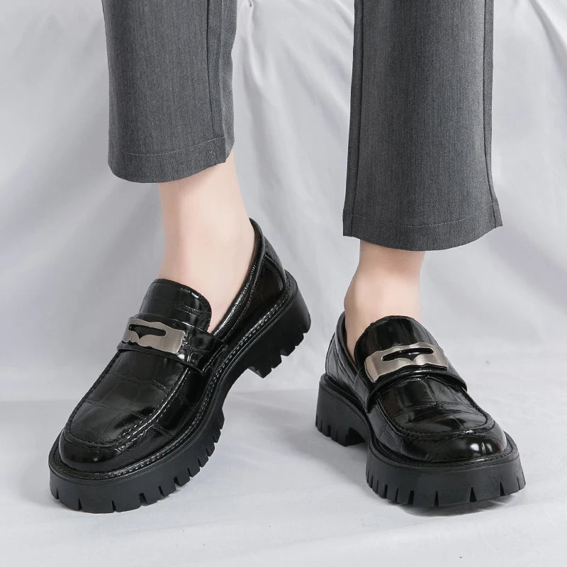 STRONGSHEN Casual Leather Loafers