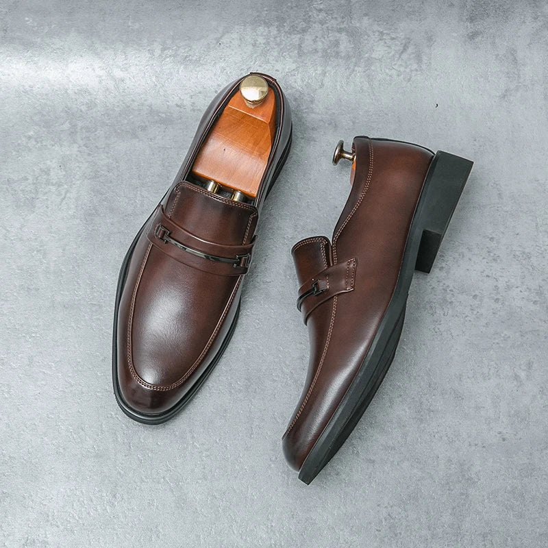 Classic Style Slip On Round Toe Loafers