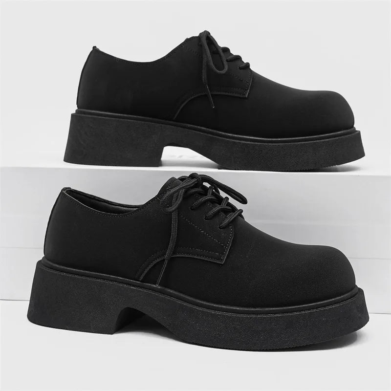 Classic British-Style Round-Toe Youth Streetwear Leather Shoes