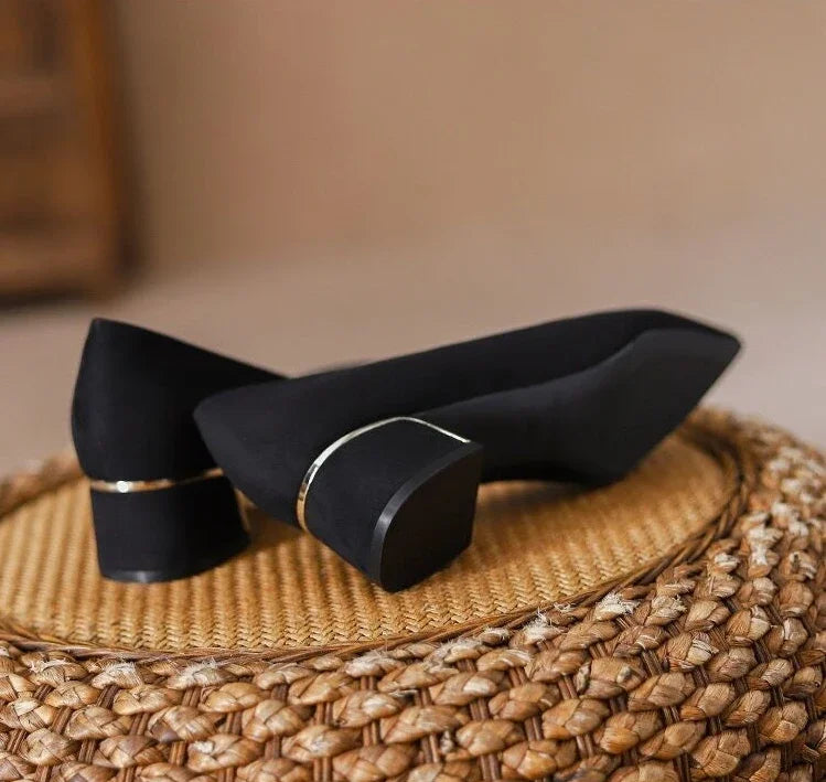 Medium Heels Ladies Pointed Toe Footwear