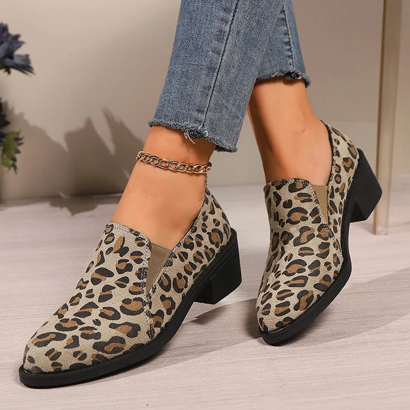 Leopard Print Penny Loafers
