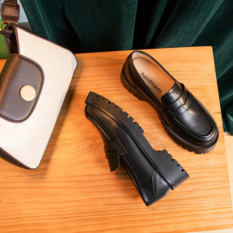 AIYUQI  British Style Genuine Leather Loafer