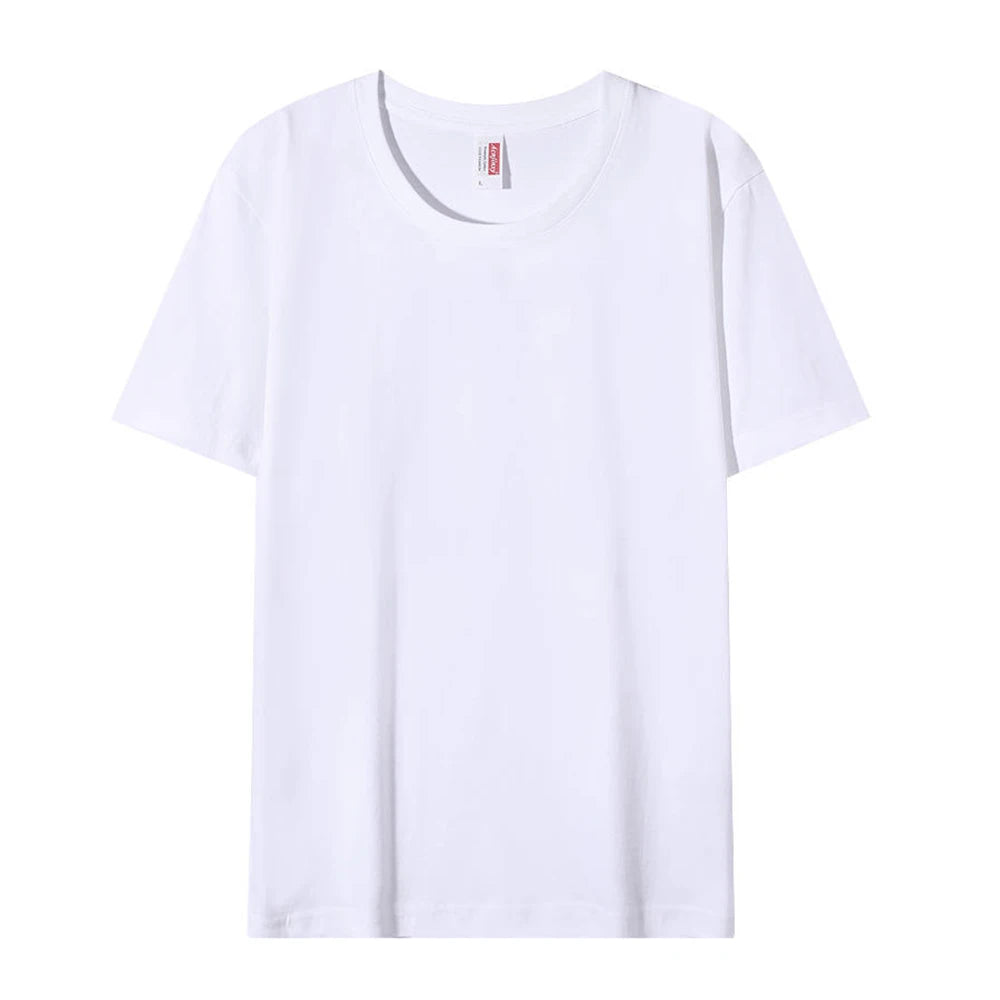 Plain Round Neck Cotton T-shirt Unisex