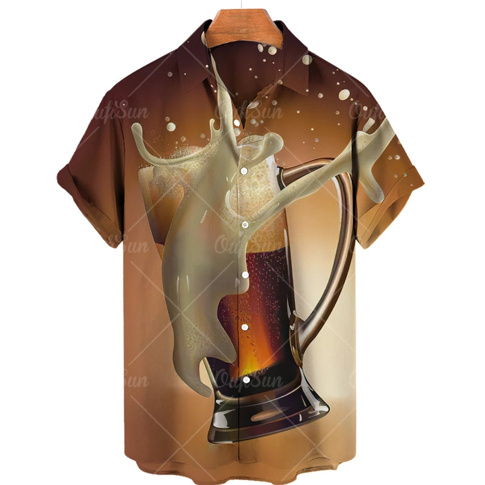 Hawaiian Beer Shirts For Men