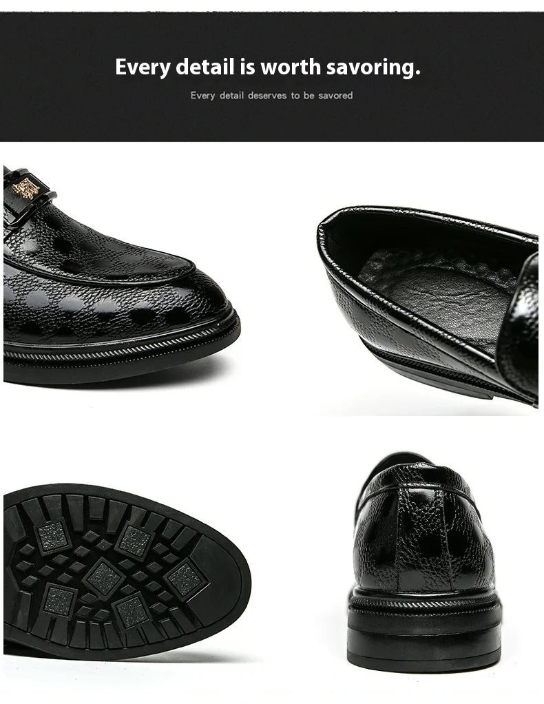 Leather British Style Casual Slip-on Breathable Loafers