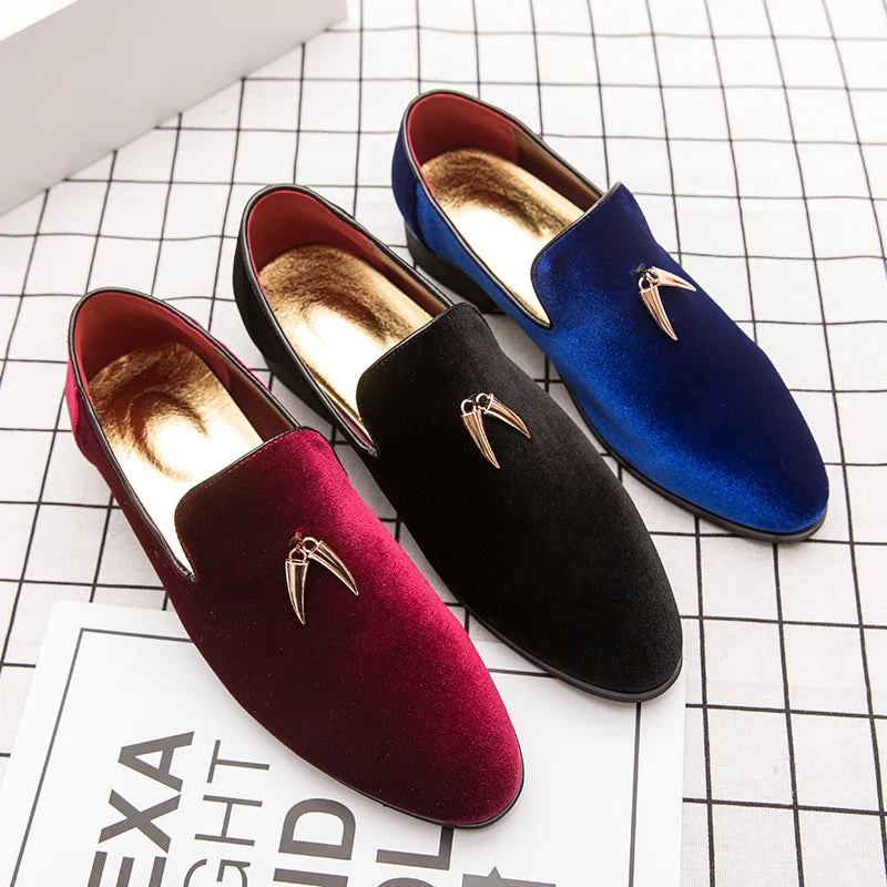 Men Loafer Shoes Comfortable Breathable Faux Suede Formal Business Men Shoes