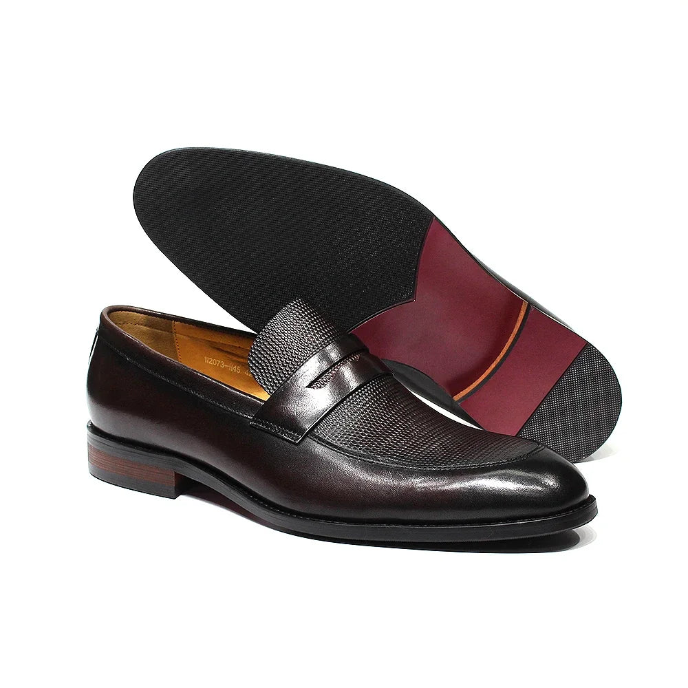 Italian Slip-On Genuine Leather Penny Loafers