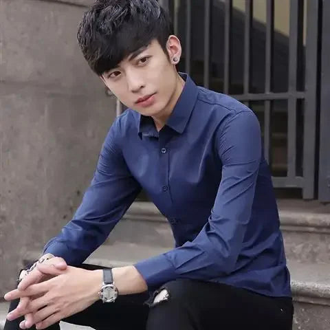 Plain Formal Dress shirt Slim Fit Regular