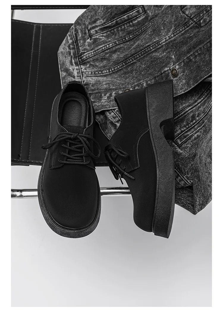 Classic British-Style Round-Toe Youth Streetwear Leather Shoes