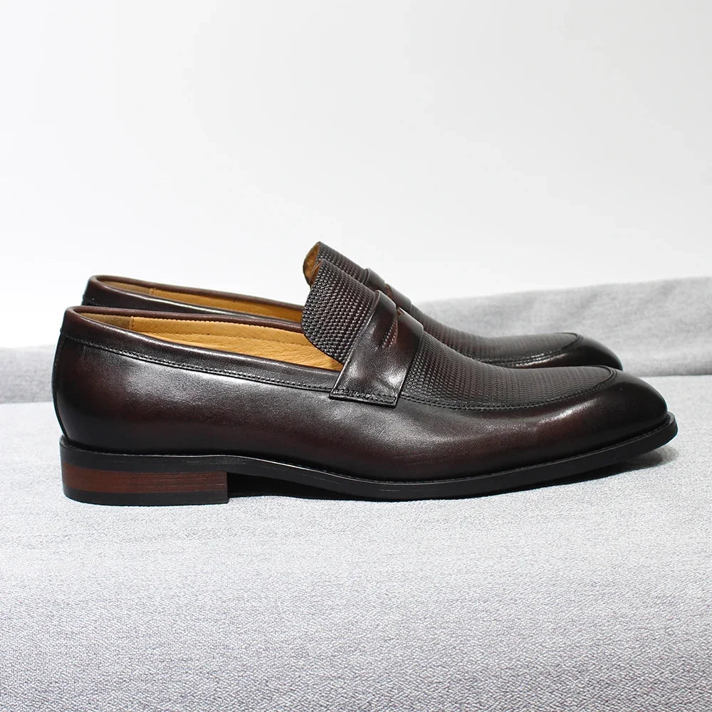 Italian Slip-On Genuine Leather Penny Loafers