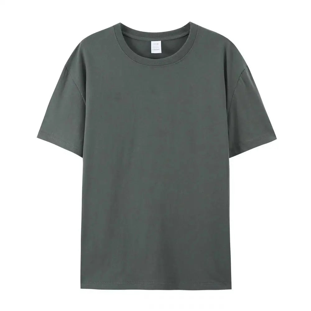 Plain Cotton Short Sleeve Unisex Crew Neck T-shirts