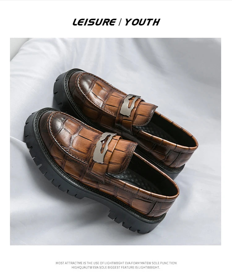 STRONGSHEN Casual Leather Loafers