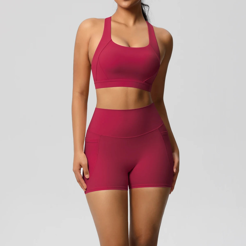 2PCS Sportswear With Pockets Yoga Set