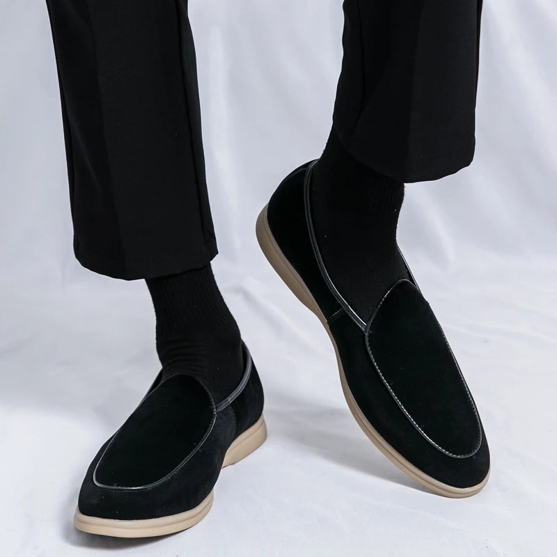 British Style Suede Casual Breathable Slip-on Loafers