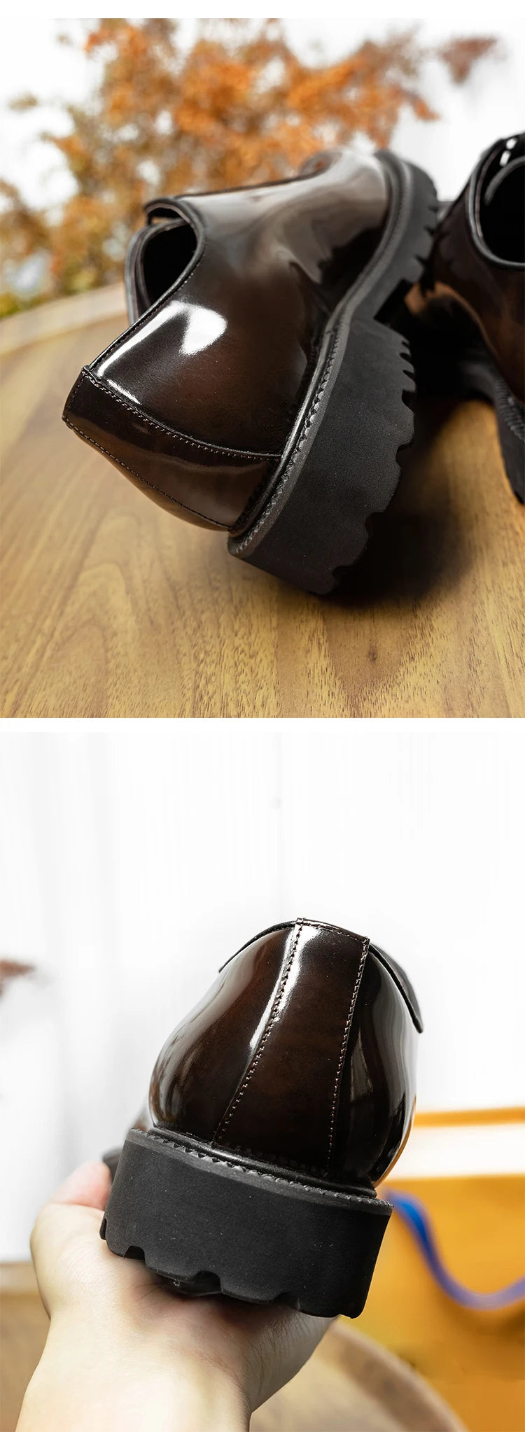 Hanmce Genuine Leather Breathable Oxfords