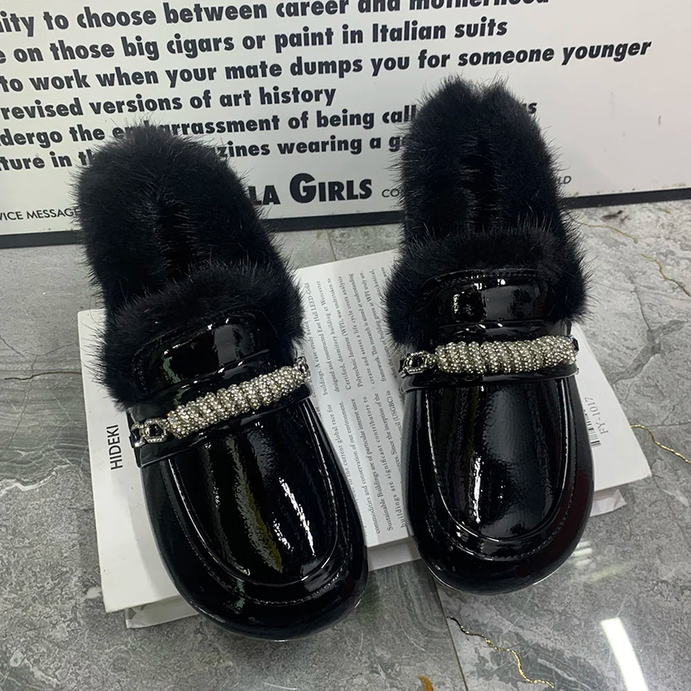 Mullers Designer Plush Loafers Antislip