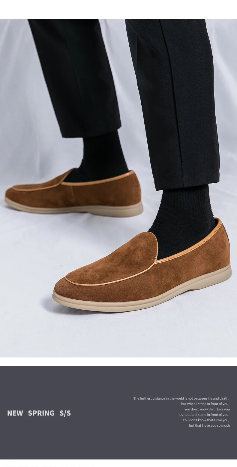 British Style Suede Casual Breathable Slip-on Loafers