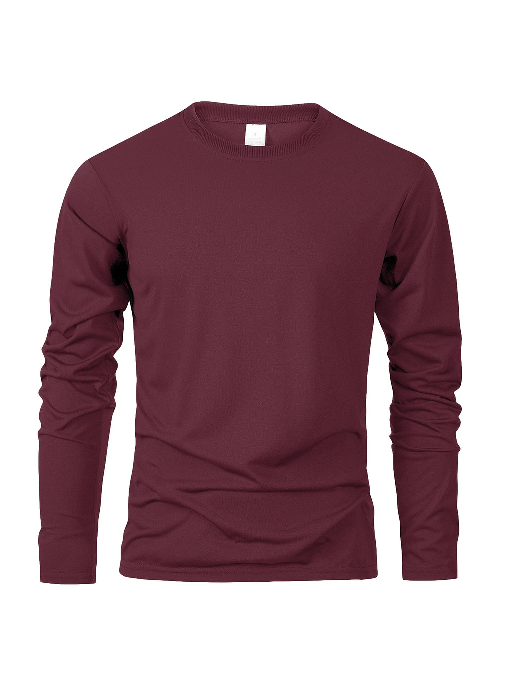 Long Sleeve Casual Tops Solid Color T-Shirt