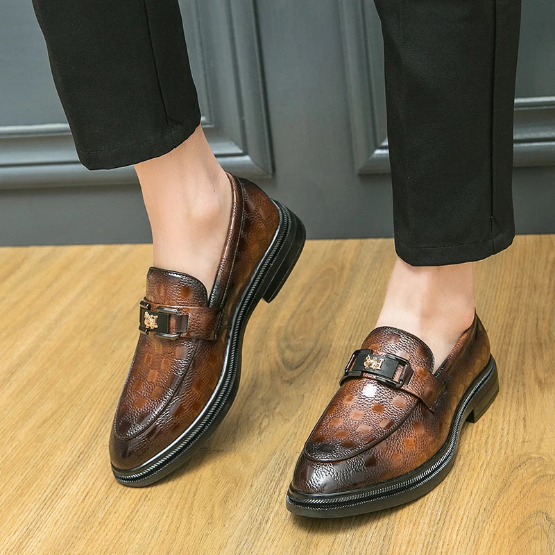Leather British Style Casual Slip-on Breathable Loafers