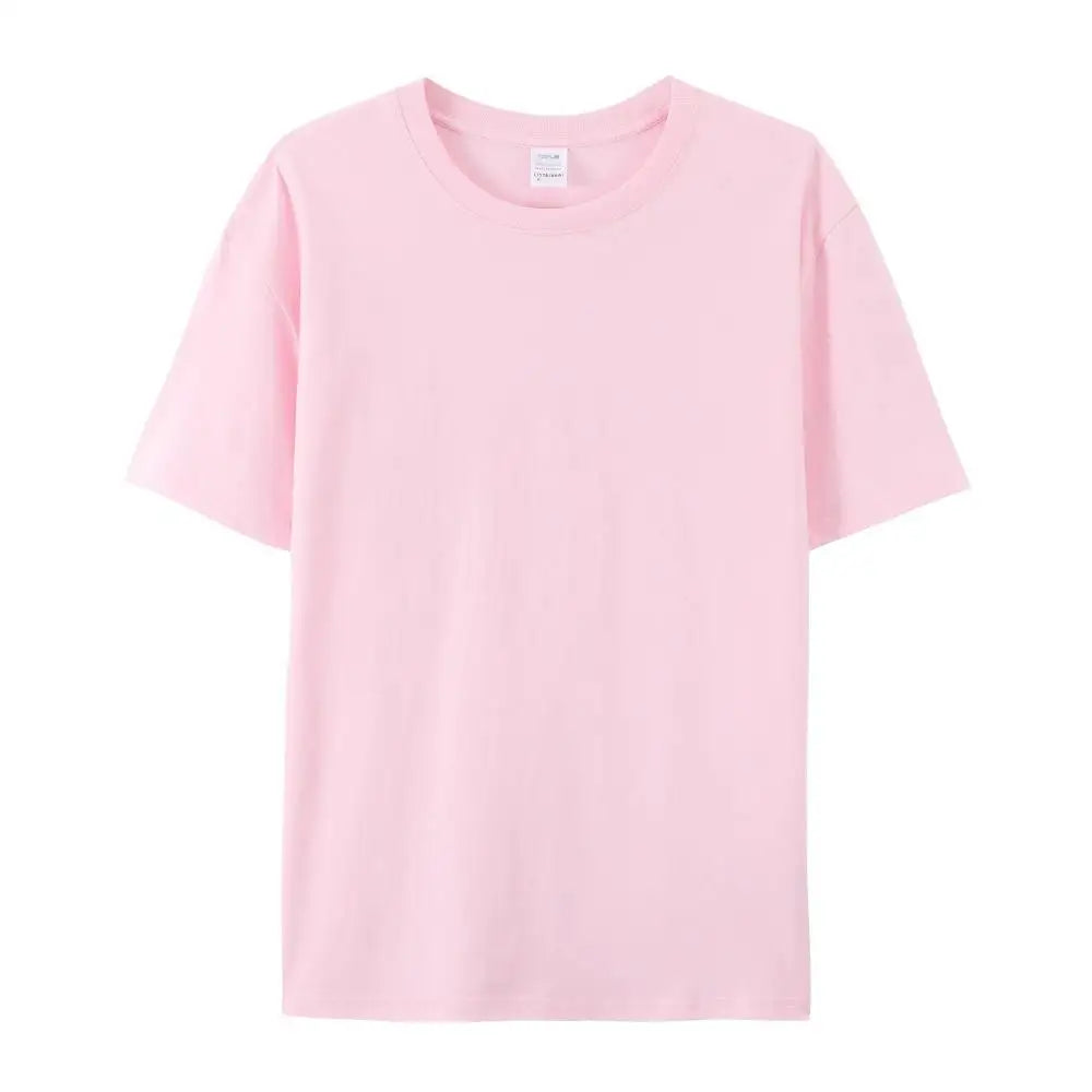 Plain Cotton Short Sleeve Unisex Crew Neck T-shirts
