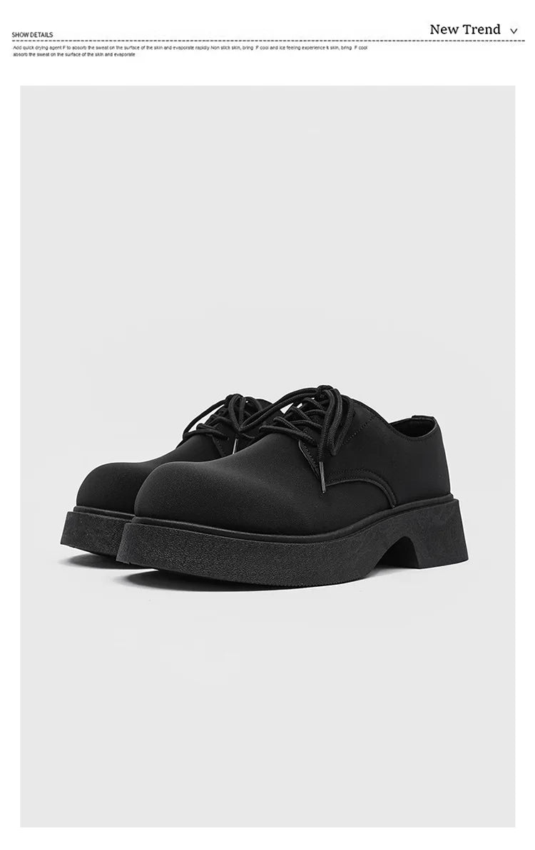 Classic British-Style Round-Toe Youth Streetwear Leather Shoes