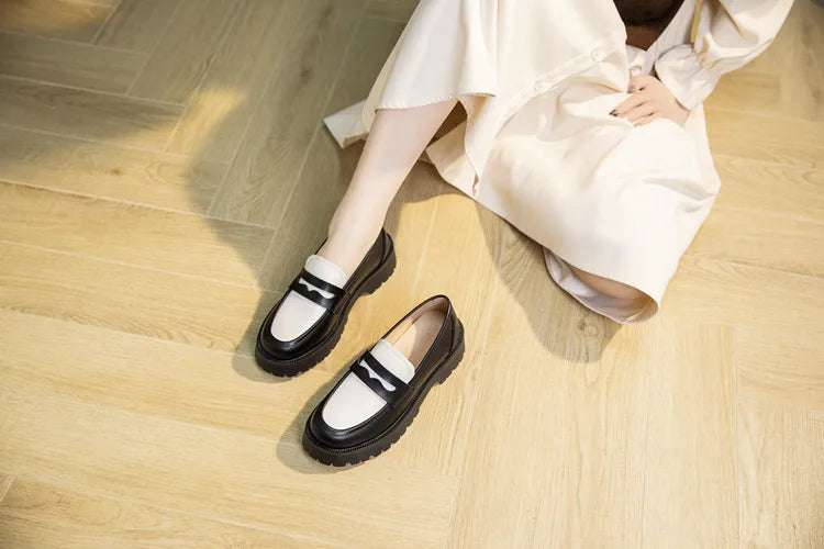 AIYUQI  British Style Genuine Leather Loafer