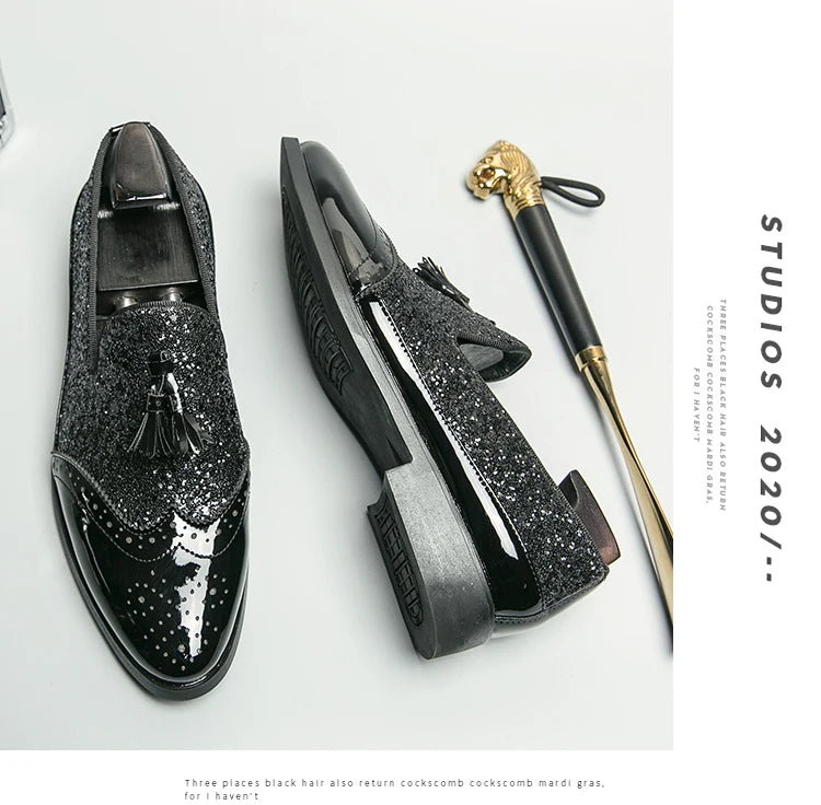 Men's Oxfords Genuine Leather Pointy Toe Lace Up